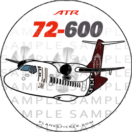 ATR 72 aircraft round sticker 
