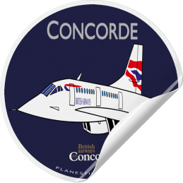 British Airways Concorde Retro Sticker
