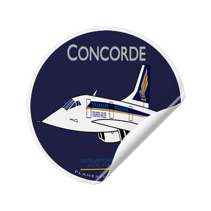 Singapore Airlines Concorde Retro Sticker