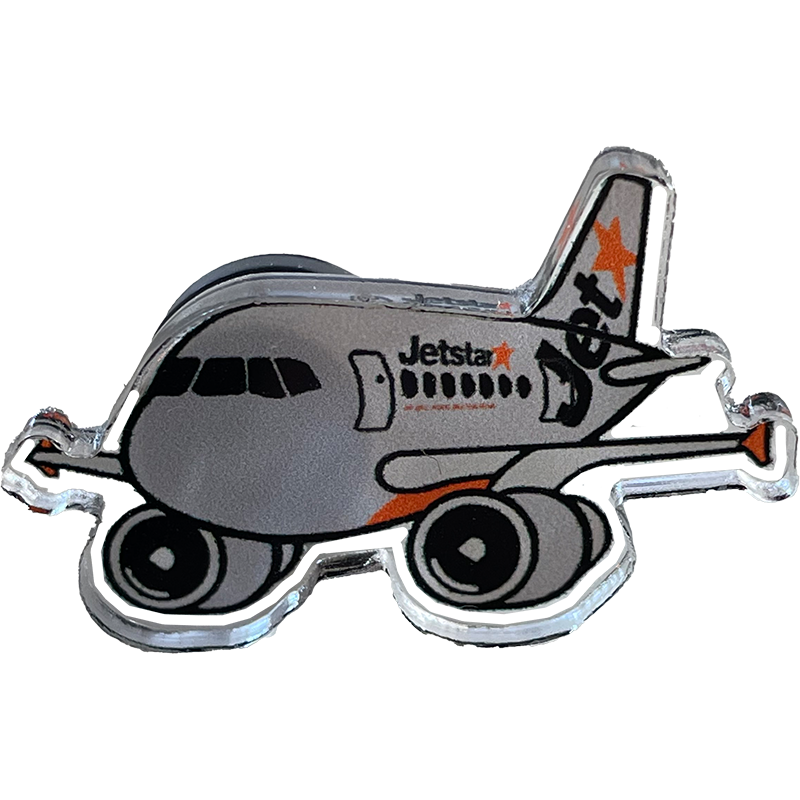 Jetstar Airbus A320 Acrylic Pin