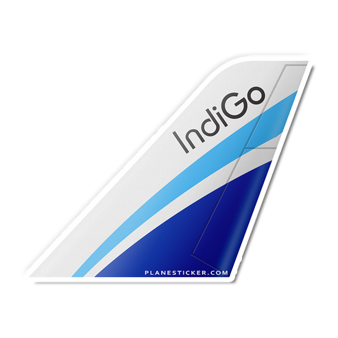 Indigo Sticker IndiGo Tail – Plane Sticker