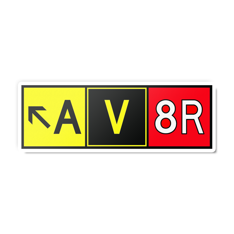 Av8r Sticker AV8R Bumper Sticker – Plane Sticker