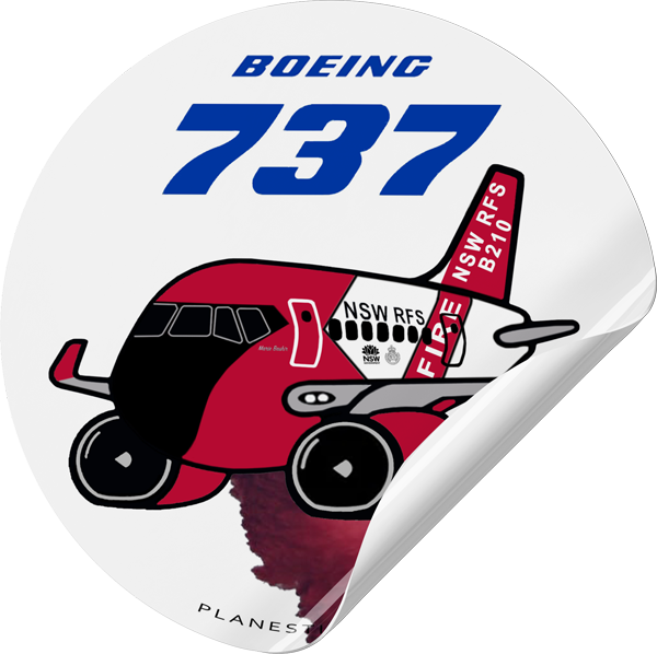 Nsw Rfs Stickers Coulson Aviation NSW RFS Boeing 737 Tanker B210 – Plane Sticker