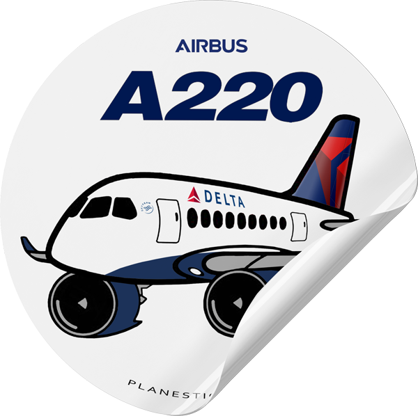 Delta Airbus A220 – Plane Sticker