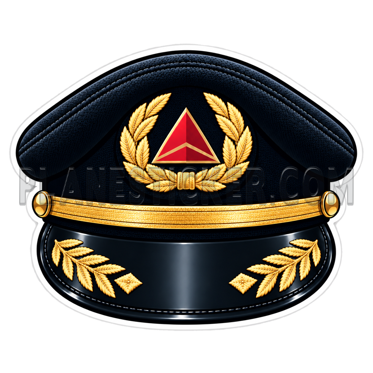 Delta Pilot Hat Captain – Plane Sticker