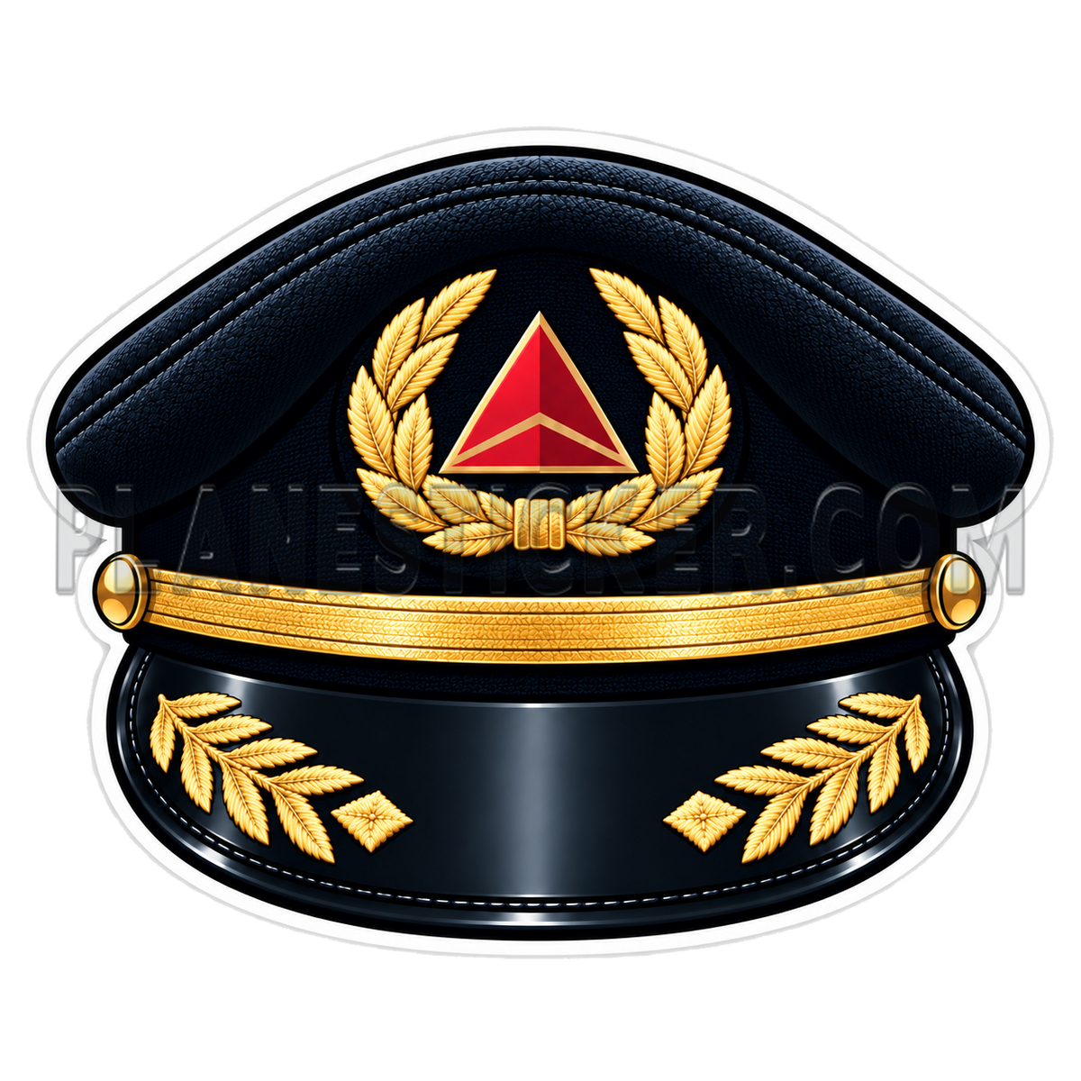 Delta Pilot Hat Captain – Plane Sticker