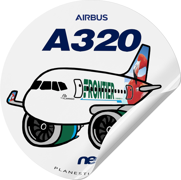 Frontier Airlines Airbus A320 NEO Flo – Plane Sticker