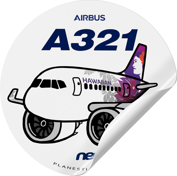 Hawaiian Airlines Airbus A321 NEO – Plane Sticker