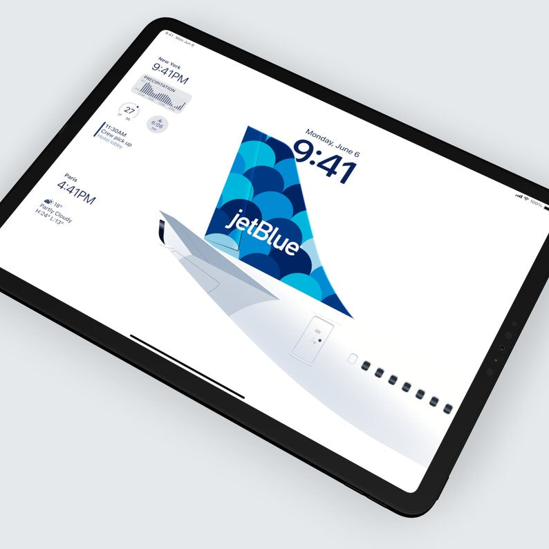 JetBlue iPad Wallpaper – Plane Sticker