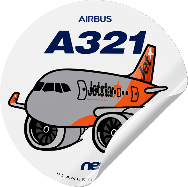 Jetstar Sticker Jetstar Airbus A321 NEO – Plane Sticker