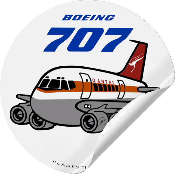 Qantas Boeing 707 Retro Orange